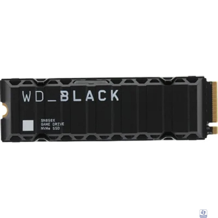 Твердотельный накопитель/ WD SSD Black SN850X, 2.0TB, M.2(22x80mm), NVMe, PCIe 4.0 x4, 3D TLC, R/W 7300/6600MB/s, IOPs 1 200 000/1 100 000, TBW 1200, DWPD 0.3, with Heat Spreader (12 мес.)