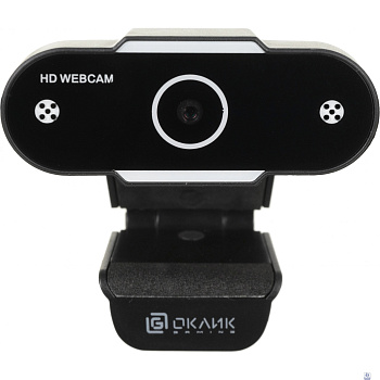 Повреждение упаковки Оклик OK-C012HD черный 1Mpix (1280x720) USB2.0 с микрофоном