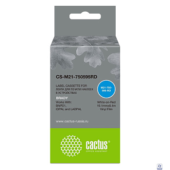 Картридж ленточный Cactus CS-M21-750595RD белый для Brady BMP21-PLUS, BMP21-LAB