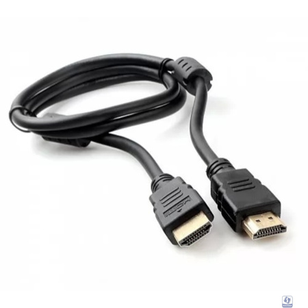 Кабель HDMI Cablexpert 19M/19M, v2.0, медь, позол.контакты, экран, 2 фер.кольца, 1м, черный, пакет (CCF2-HDMI4-1M)