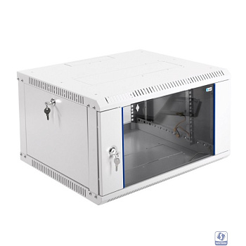 ЦМО Шкаф телекоммуникационный настенный разборный 6U (600х520) дверь стекло (ШРН-Э-6.500) (1 коробка)