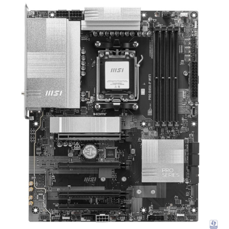 Материнская плата MSI PRO B850-P WIFI B850, AM5, 4*DDR5, 4*PCIEx16, 3*M.2, 3*TypeC, 1*USB3.2Gen2, 5*USB3.2Gen1, 8*USB2.0, 4*SATA3.0, 5G, HDMI, ATX, RTL