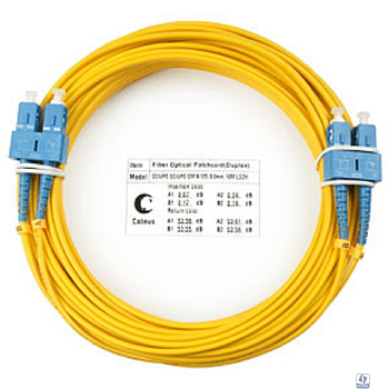Cabeus FOP(d)-9-SC-SC-10m Шнур оптический duplex SC-SC 9/125 sm 10м LSZH