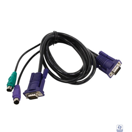 D-Link DKVM-CB/B1A Кабель KVM длиной 1,8 м с разъемами VGA и PS/2 для DKVM-4K/B