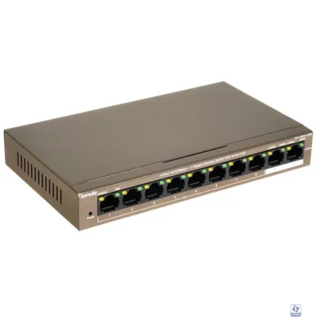 Поврежденная упаковка TENDA TEF1110P-8-102W Коммутатор настольный 8-Ports 10/100 Base-TX + 2-Ports 10/100/1000 Base-TX 8-Ports PoE(PoE бюджет 99W)