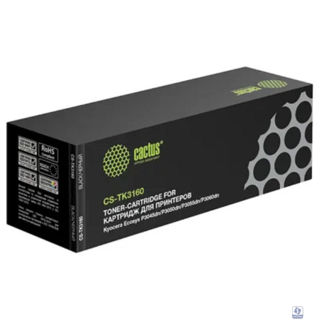 CACTUS  CS-TK3160  Картридж для Kyocera ECOSYS P3045dn/3050dn/3055dn/3060dn (12500k), с чипом 