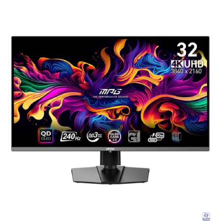 Монитор 31.5" MSI MPG 321URX QD-OLED Black (QD-OLED, 3840x2160, HDMI+HDMI+DP+Type C, 0.03 ms, 178°/178°, 250 cd/m, 1500000:1, 240Hz)