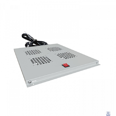 NTSS Модуль вентиляторный NTSS потолочный для шкафов серии R глубиной 800мм на 4 элемента потолочный без термостата, серый RAL 7035 NTSS-FAN4/800