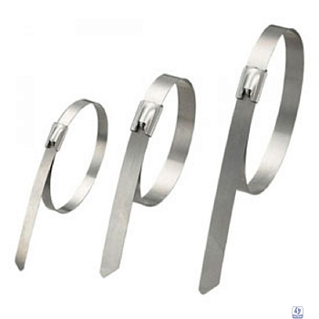 Cabeus MTL-150 Стяжка неразъемная стальная, коррозионно-стойкая (нержавеющая сталь 304L), 150x4.6x0.3мм, (100 шт)