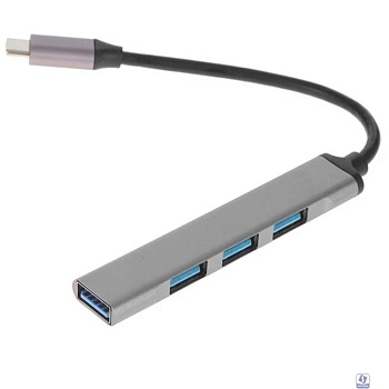 ORIENT CU-323, Type-C USB 3.0 (USB 3.1 Gen1)/USB 2.0 HUB 4 порта: 1xUSB3.0 + 3xUSB2.0, USB штекер тип С, алюминиевый корпус, серебристый (31235)