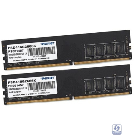 Модуль памяти 16GB PC21300 DDR4 KIT2 PSD416G2666K PATRIOT