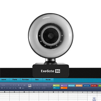 ExeGate eStudio EW-721 2K AF (5Мп, 2560х1440, 1440P, 30fps, автоматический фокус, подсветка, 4-линзовый 