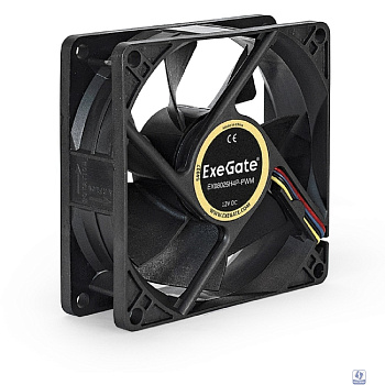 Exegate EX283379RUS Вентилятор ExeGate EX08025H4P-PWM, 80x80x25 мм, гидродинамический, 4pin, PWM, 23dBA