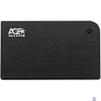 AgeStar 3UB2A14 BLACK USB 3.0 Внешний корпус 2.5" SATA AgeStar 3UB2A14 (BLACK) USB3.0, алюминий, черный, безвинтовая конструкция [10604]