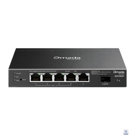 TP-Link SG2206MP Omada 6-портовый гигабитный управляемый коммутатор Smart с 4 портами PoE+