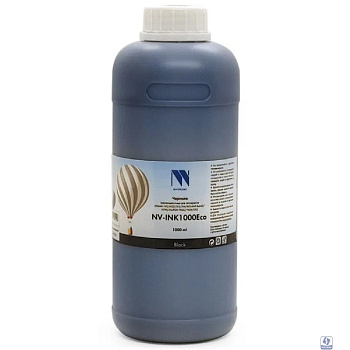 Чернила NV PRINT экосольвентные NV-INK1000BkEco для аппаратов Epson, Mimaki, Mutoh, Roland (1000ml) Black