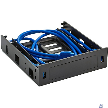 Exegate EX280445RUS Салазки (переходник) для установки HDD 2.5/3.5"  в отсек 5.25" с 2*USB3.0  Exegate  HD-2U3