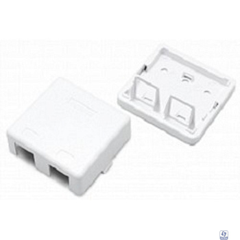 Hyperline SBB3-2-WH Корпус настенной розетки для установки 2-х вставок типа Keystone Jack, белый