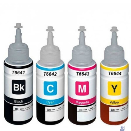 Чернила NV PRINT водорастворимые T6641 - T6644  для аппаратов Epson L100, L110, L120, L132, L200, L210, L222, L300, L312, L350, L355, L362, L366, L456, L550, L555, L566, L1300, L386, L486, L121, L3050