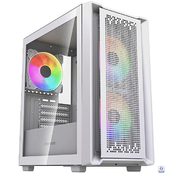 Powercase Корпус Mistral SM04 ARGB, Tempered Glass, Front Nylon Filter, 3x120mm ARGB PWM fans, белый, mATX  (CMMSM04W-A3)