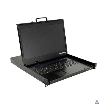 ProCase E1908HD Консоль однорельсовая , КВМ 8 порт, LCD 19'', single rail console KVM 8 port, LCD D-Sub, USB, разрешение 1920*1080, 8 кабелей