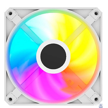 Powercase Вентилятор (M56-12W ARGB) White 120x120x25mm (PWM, 100шт./кор, 4pin PWM (M+F)+ 3pin ARGB (M+F), 700-1500±10% об/мин) Bulk