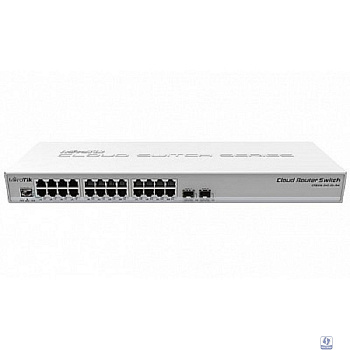 MikroTik CRS326-24G-2S+RM Коммутатор Cloud Router Switch 326-24G-2S+RM with RouterOS L5, 1U rackmount enclosure