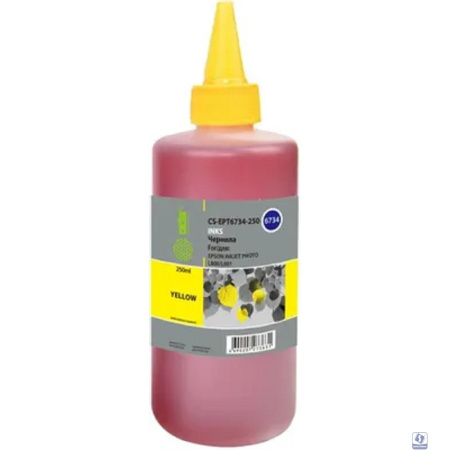 CACTUS Чернила CS-EPT6734-250 желтый 250мл для Epson L800/L810/L850/L1800