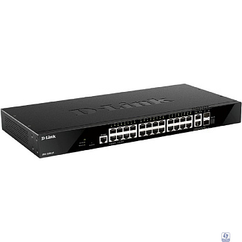 D-Link DGS-1520-28/A1A Управляемый L3 стекируемый коммутатор с 24 портами 10/100/1000Base-T, 2 портами 10GBase-T и 2 портами 10GBase-X SFP+