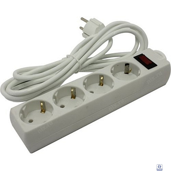 Exegate EX279400RUS Удлинитель ExeGate EC-4-3W (4 розетки, 3м, евровилка, белый)