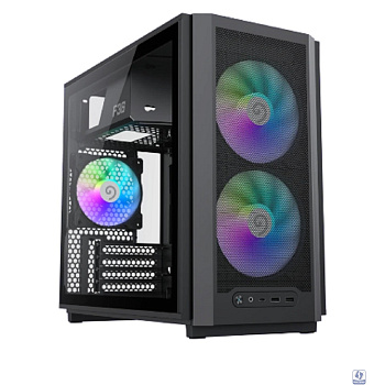 GameMax Корпус F36 BK без БП (Midi Tower, ATX, Черный, 1*USB Type-C, 3*120мм)