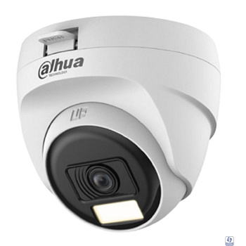 DAHUA DH-HAC-T1A51P-U-IL-0280B-S3 Уличная купольная HDCVI-видеокамера 5Мп; CMOS; объектив 2.8мм; ИК 25м, Led 20м; корпус: пластик