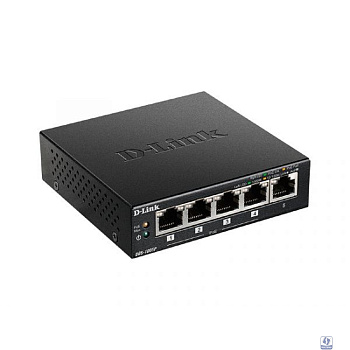 D-Link DGS-1005P/B3A Неуправляемый коммутатор с 5 портами 10/100/1000Base-T (4 порта PoE 802.3af/at, PoE-бюджет 60 Вт)
