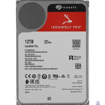 12TB Seagate Ironwolf Pro (ST12000NT001) 