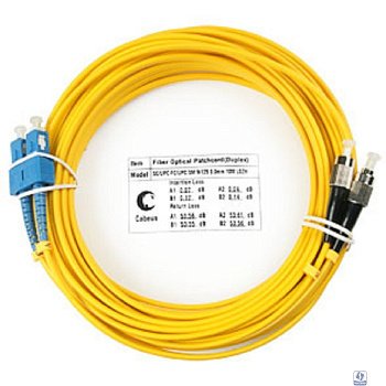 Cabeus FOP(d)-9-SC-FC-10m Шнур оптический duplex SC-FC 9/125 sm 10м LSZH