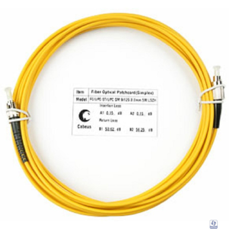 Cabeus FOP(s)-9-FC-ST-10m Шнур оптический simplex FC-ST 9/125 sm 10м LSZH