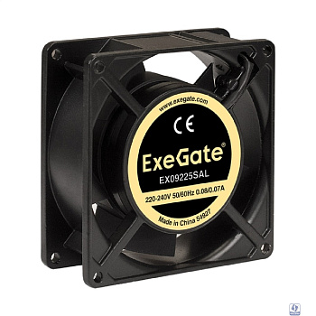 Exegate EX289005RUS Вентилятор 220В ExeGate EX09225SAL (92x92x25 мм, Sleeve bearing (подшипник скольжения), подводящий провод 30 см, 2500RPM, 34dBA)