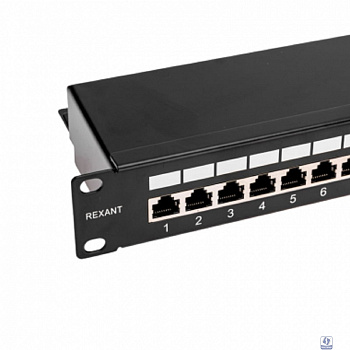 Rexant (02-0054) Панель коммутационная наборная 19", 1U, 24 порта, STP PRO