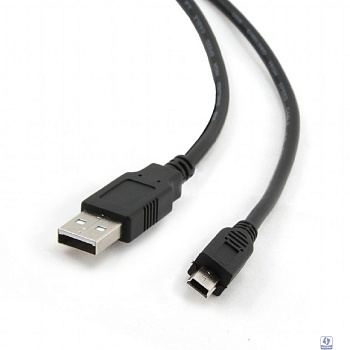 Bion Кабель интерфейсный USB 2.0 AM/miniBM 5P, позолоченные контакты, ферритовые кольца, 1.8 м, черный [BXP-CCP-USB2-AM5P-018]