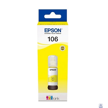 EPSON C13T00R440  Контейнер 106 с желтыми чернилами для L7160/7180, 70 мл.