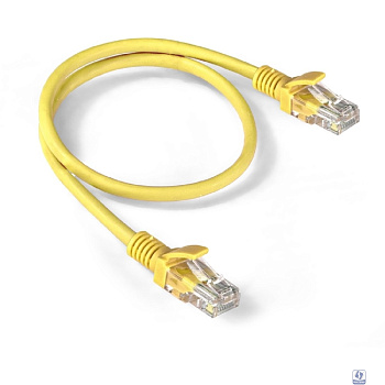 Exegate EX286376RUS Патч-корд LSZH UTP-RJ45-RJ45-5e-0,5M-LSZH-YL, UTP, cat.5e, 0.5м, желтый