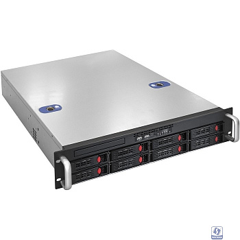 Exegate EX293177RUS Серверный корпус ExeGate Pro 2U550-HS08 <RM 19", высота 2U, глубина 550, БП 1U-1000ADS, 8xHotSwap, USB>