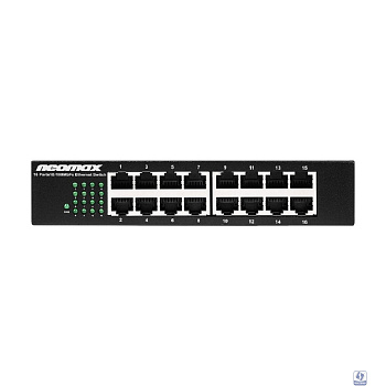 NEOMAX неуправляемый коммутатор NMS-116P-100-S, 16 портов 100 Mbps, металл desktop