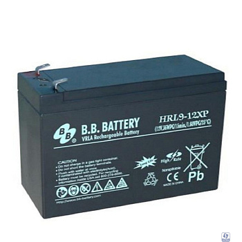 АКБ B.B. Battery HRL 9-12XP (12В 9Ач) 218.3 Вт/блок, ДхШхВ 151x65x94 мм, масса 2.75 кг, клеммы F2