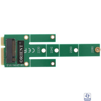 ORIENT C294S, Переходник SSD mSATA - NGFF(M.2), для подключения NGFF диска к разъему mSATA (30294)