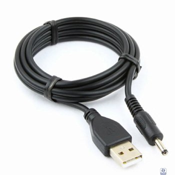 Cablexpert CC-USB-AMP35-6-N Кабель USB2.0  AM/DC 3.5мм (для хабов), медь, экран, 1.8м, черный, пакет