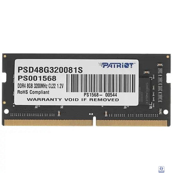 Модуль памяти для ноутбука SODIMM 8GB PC25600 DDR4 PSD48G320081S PATRIOT