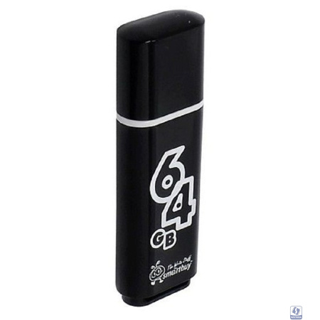 Smartbuy USB Drive 64GB Glossy series Black SB64GBGS-K