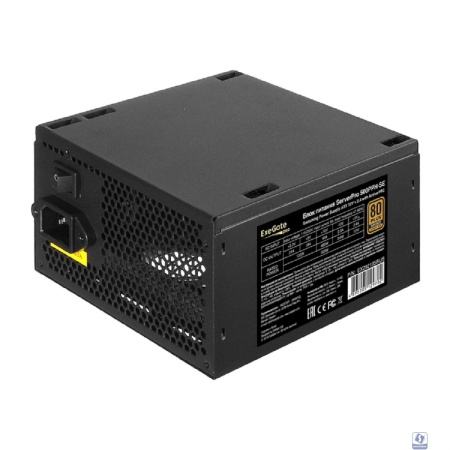 Exegate EX292195RUS Серверный БП 500W ExeGate ServerPRO 80 PLUS® Bronze 500PPH-SE (ATX, for 3U+ cases, APFC, КПД 89% (80 PLUS Bronze), 12cm fan, 24p, (4+4)p, PCIe, 5SATA, 3IDE, black)