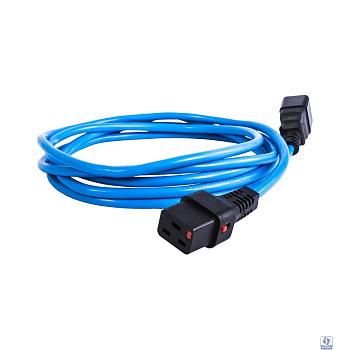 REM Шнур питания с фиксатором IEC 60320 C19/IEC 60320 C20, 16 А / 250 В (3 * 1,5), длина 3 м, синий R-16-Cord-C19-C20-3-Blue